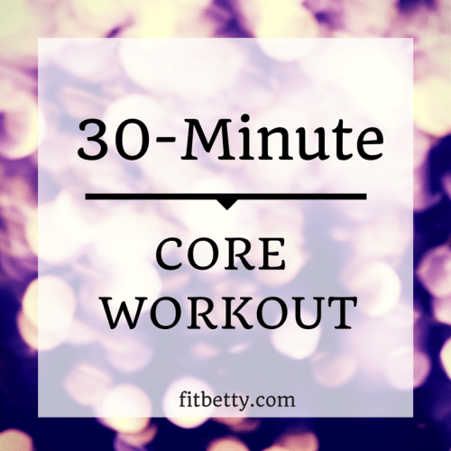 Improve your entire core strength with this 30-minute complete core workout! It only uses a stability ball and a weigh plate or dumbbell | thefitcookie.com #fitness #workout 