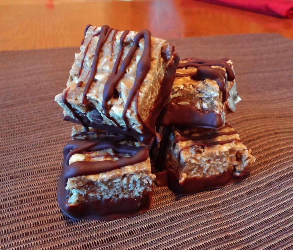 Homemade ChocolateDipped Protein Bars The Fit Cookie