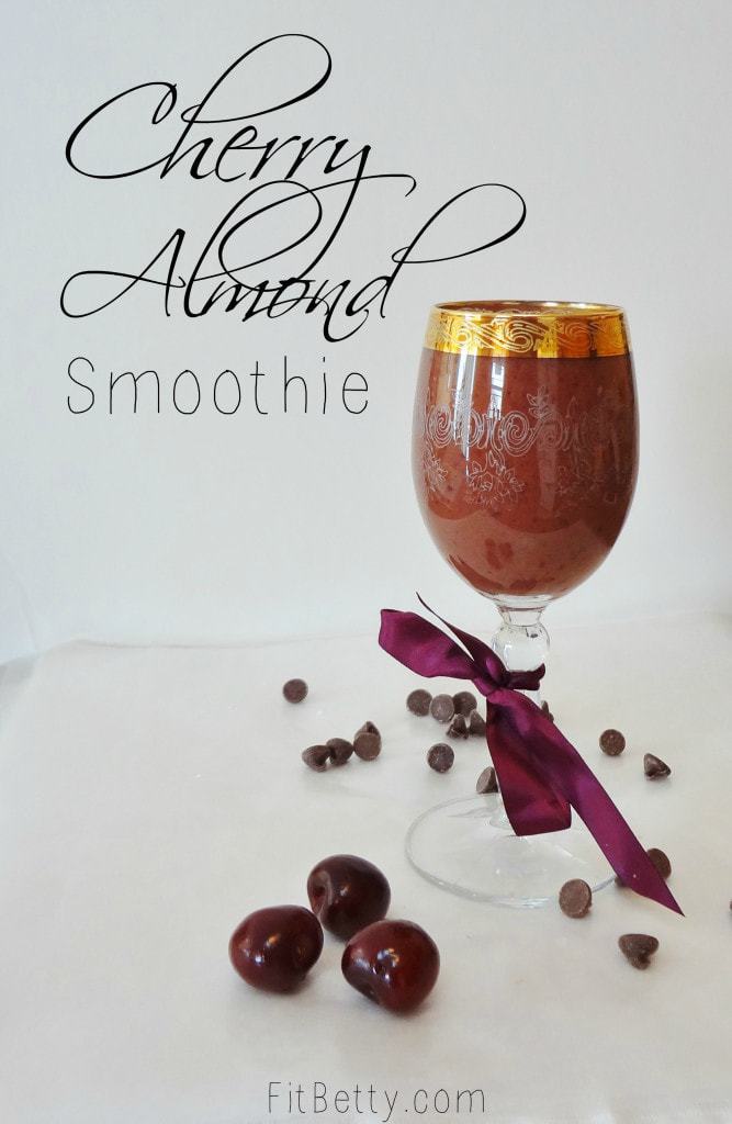 This Cherry Almond Smoothie makes the perfect decadent post-workout recovery smoothie or an anytime sweet snack that has no added sugars and is gluten free and vegan! - @TheFitCookie 