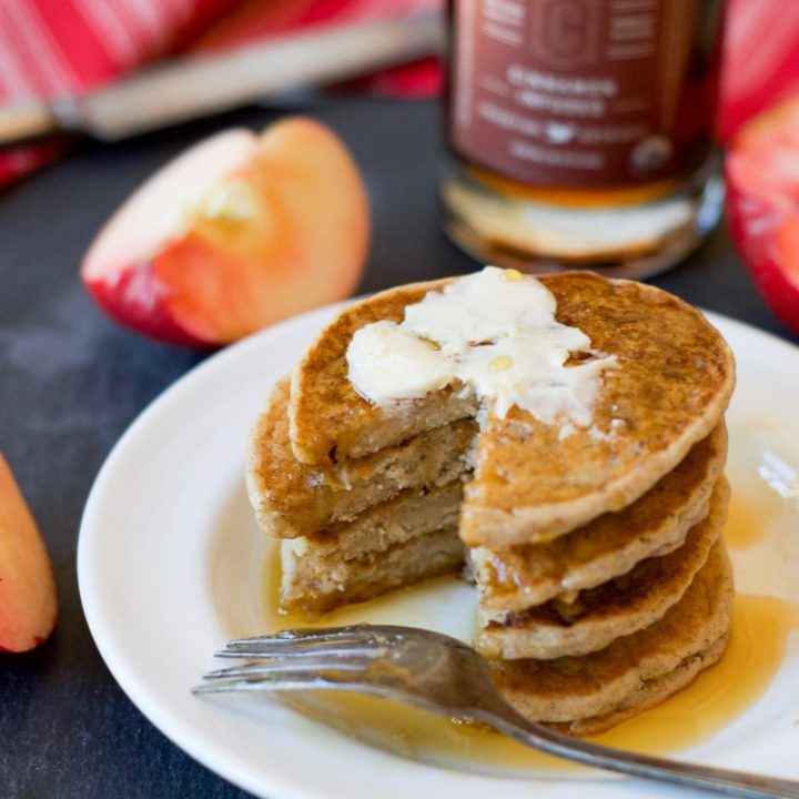 Gluten Free Apple Cider Pancakes (Vegan) • The Fit Cookie