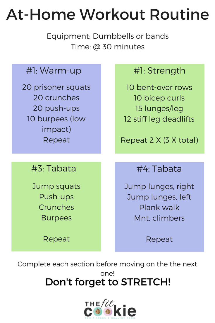 Got some dumbbells? Do this at-home workout and get both your strength and cardio in 30-40 minutes! @thefitcookie #fitfluential 