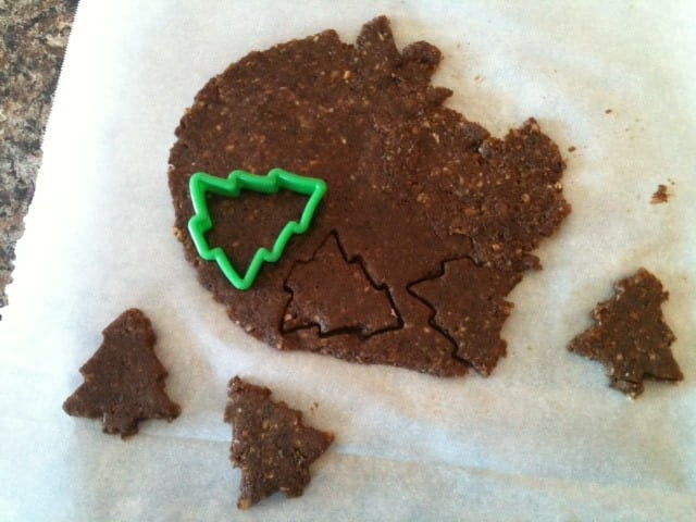 A cookie cutter with a christmas tree on it.
