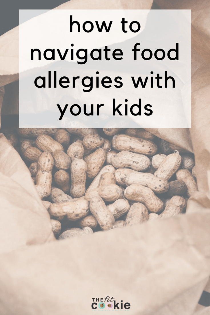 Dealing with severe food allergies can be tough and discouraging at times, but we can work together with our children and those around us to create a safe place for our children. Here are some ways to navigate food allergies with your kids - @TheFitCookie #foodallergies #health #family