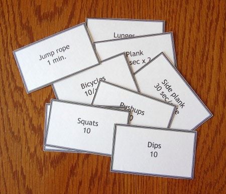 Add some fun to your workouts with this Workout Card Shuffle! You can make your own cards with your favorite exercises on them, or print our cards - @TheFitCookie #fitness #workouts