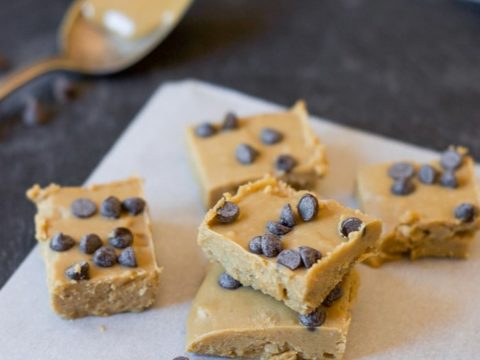 Image for Low Carb SunButter Chocolate Chip Fudge (Grain Free and Vegan)