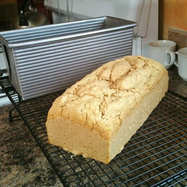 If you struggle with multiple food allergies including yeast and eggs, finding a good gluten free bread is challenging! My Yeast Free Gluten Free Sandwich Bread is free of all top 8 allergens and is whole grain and great for sandwiches and toast | thefitcookie.com #recipe #glutenfree #bread #yeastfree 