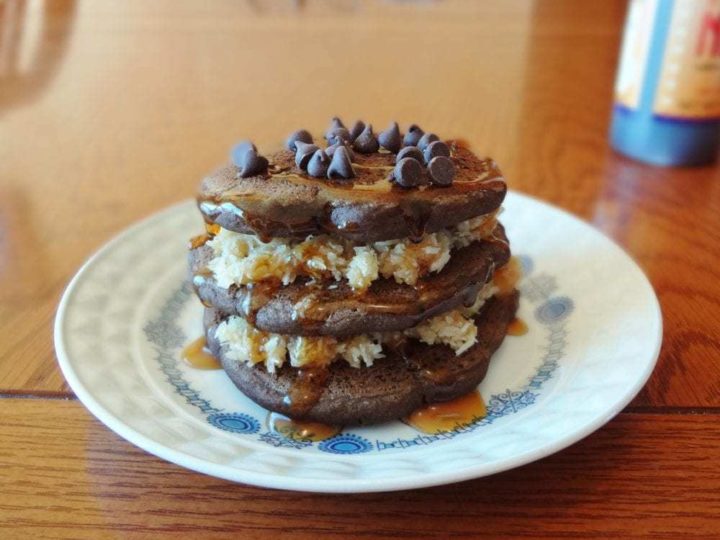 Image for Gluten Free Chocolate Coconut Pancakes (Vegan)