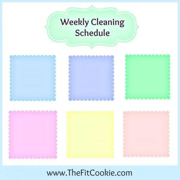Printable Weekly Cleaning Schedules - @thefitcookie #home #organization #cleaning 