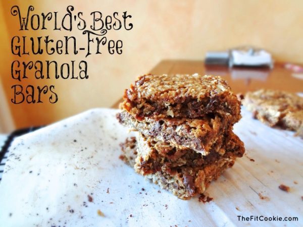 Craving granola bars that are simple, chewy, and better for you than store-bought? Make some of our best Gluten Free Granola Bars at home pack them for snacks and lunch! These also make awesome school snacks since they're peanut free | thefitcookie.com #peanutfree #glutenfree #snacks