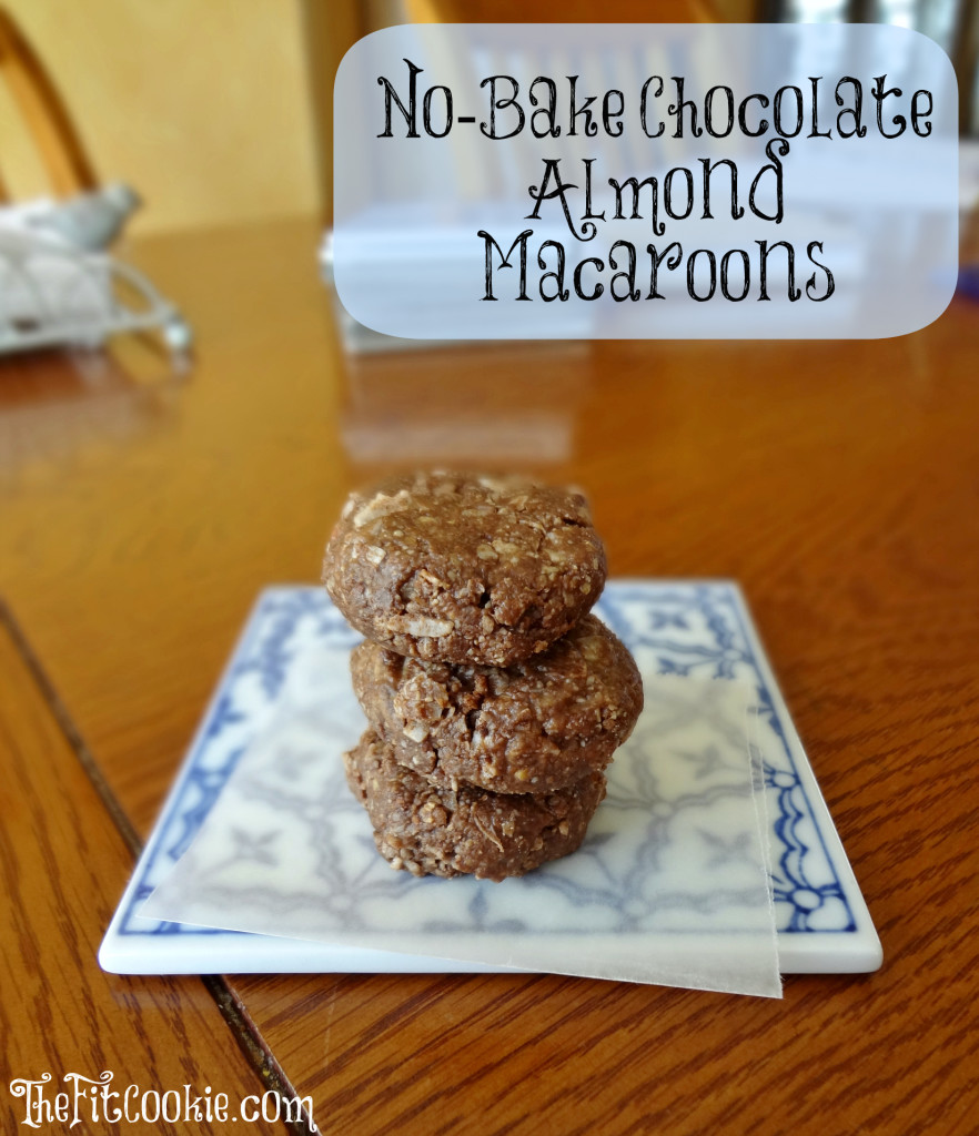 Craving some chocolatey goodness but don't want to heat up your kitchen? Make these No-Bake Chocolate Almond Macaroons and have a chocolate cookie without touching the oven. - @TheFitCookie