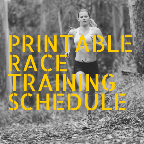 Printable Race Training Schedule