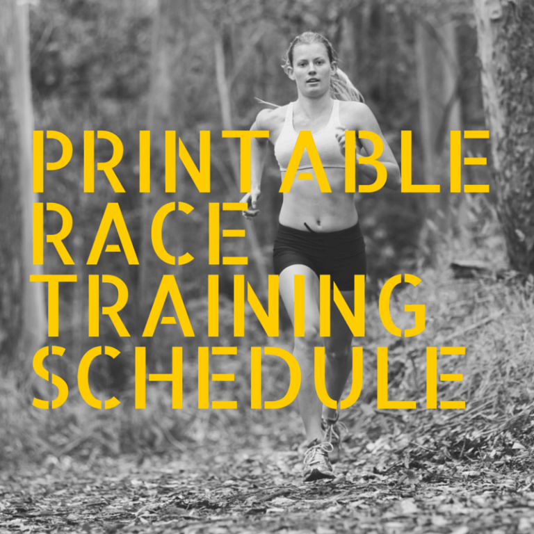 12-Week Blank Printable Race Training Schedule • The Fit Cookie