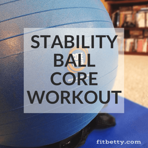 Work your core from all sides and improve your balance a bit with this Exercise Ball Core Workout that you can do almost anywhere - @TheFitCookie #fitness #workout