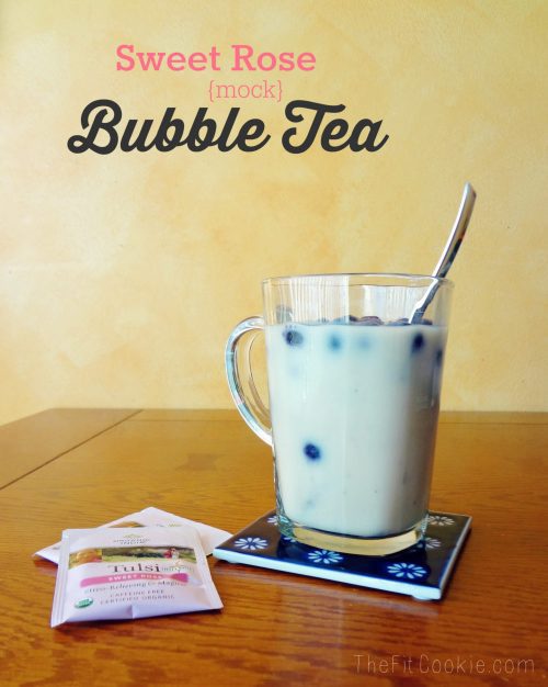 Sweet Rose Mock Bubble Tea {Recipe Redux} - @TheFitCookie