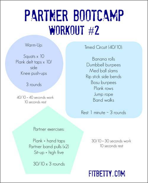 Get Fit with Friends! Partner BootCamp Workouts @Fit_Betty #fitness #workouts #fitfluential 