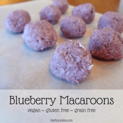 Blueberry macarons.