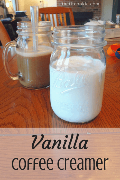Elevate your cup of coffee and keep it healthy with some delicious homemade Vanilla Coffee Creamer that's sugar free, paleo, and vegan! - @TheFitCookie #recipe #paleo #glutenfree #vegan