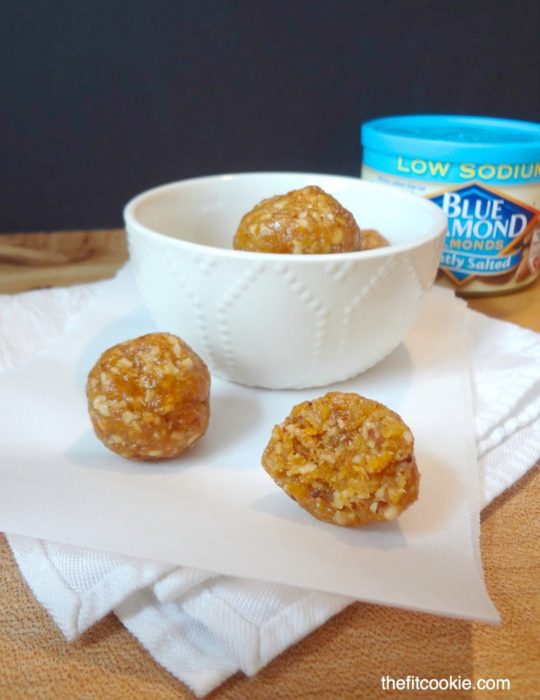 These simple Apricot Almond Energy Bites are easy to make and are great for taking with you on car trips or backpacking. They are gluten free, grain free, quick, and do well in hot weather if you're hiking or at the beach. - @TheFitCookie #glutenfree #grainfree #dairyfree