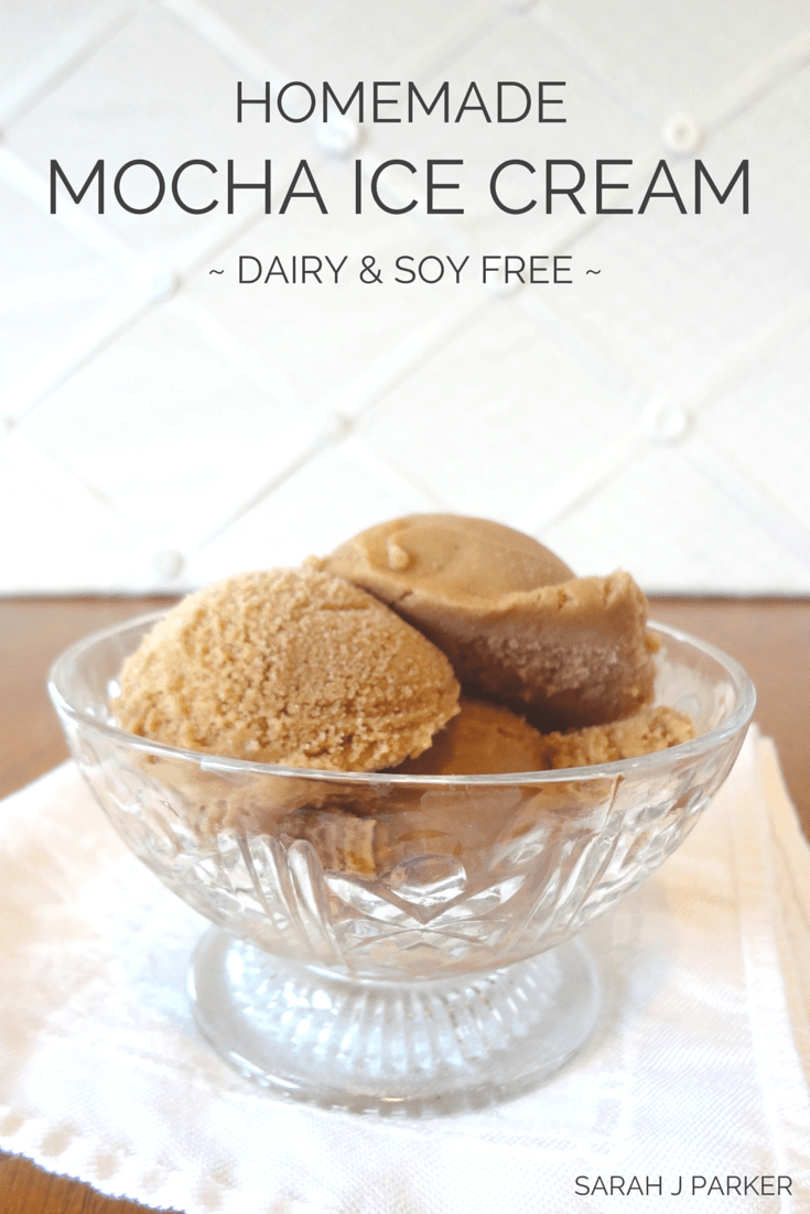 Homemade Mocha Ice Cream Recipe - #dairyfree #vegan #soyfree #glutenfree @TheFitCookie @MyLifewithFoodAllergies