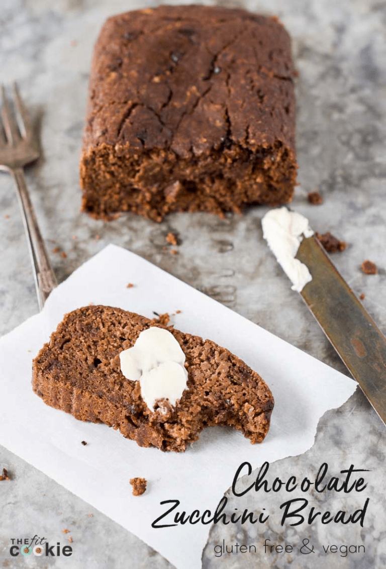 Gluten Free Chocolate Zucchini Bread (Vegan) • The Fit Cookie