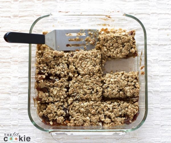 Golden Berry Date Bars are a delicious snack and dessert that's a bit lower in sugar than some traditional date bars, plus these are gluten free, vegan, and peanut free!  - @thefitcookie #glutenfree #vegan #recipe 