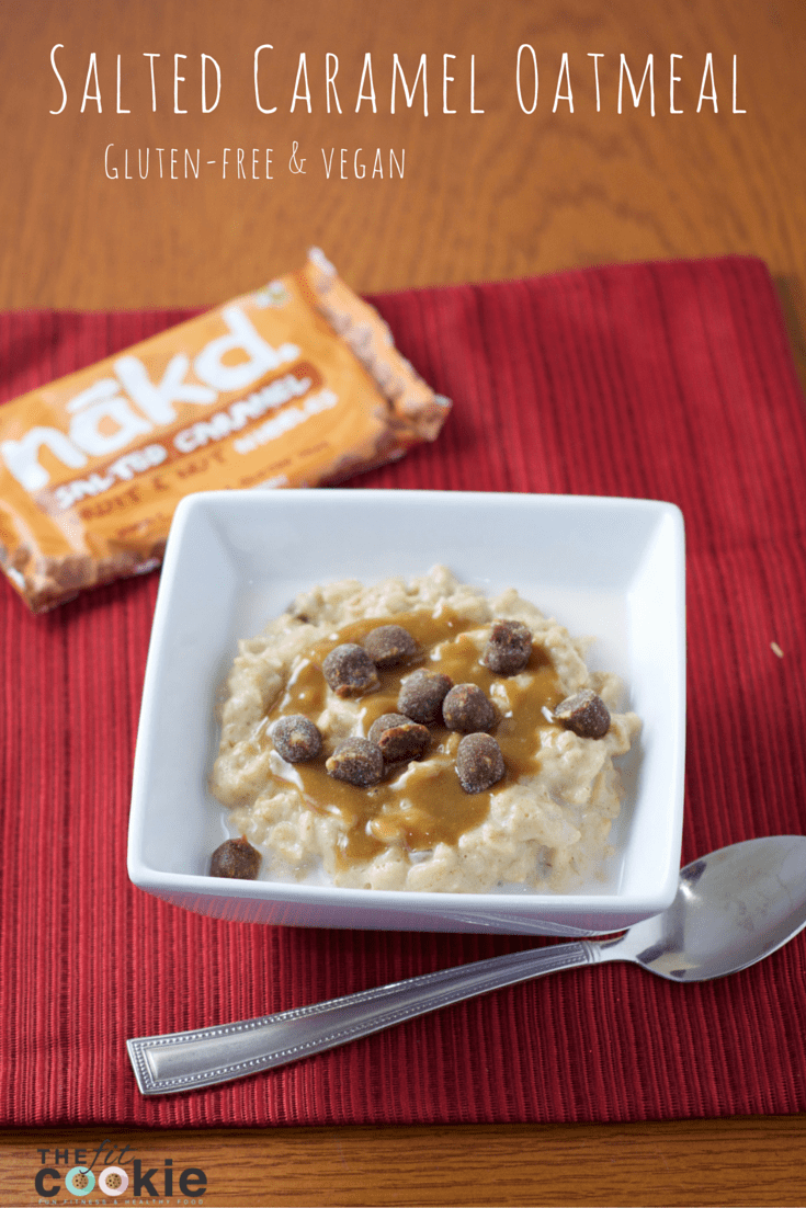 Shake up your breakfast! Make some Salted Caramel Oatmeal - it's #glutenfree and #vegan! - @thefitcookie #recipe #cleaneating #fitfluential 