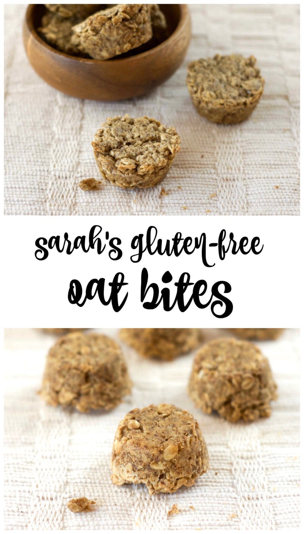 These gluten free oat bites are the perfect post-workout snack! They are portable, bite-sized, vegan, and filled with simple and complex carbohydrates for refueling. Just like a bite-sized granola bar! - @TheFitCookie #recipe #vegan #glutenfree