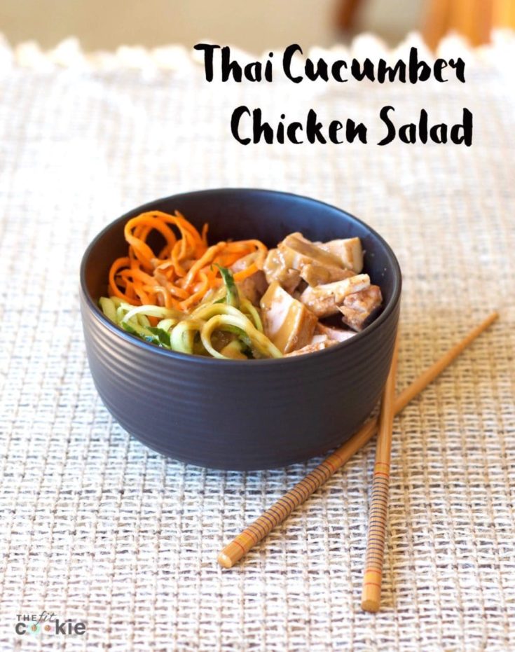 Thai Cucumber Chicken Salad (Grain Free) • The Fit Cookie