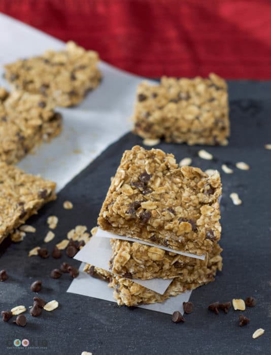 No Bake Chocolate Chip Oat Bars (Gluten Free and Vegan) • The Fit Cookie