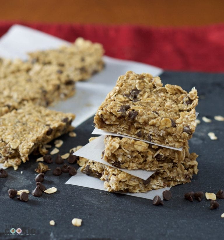No Bake Chocolate Chip Oat Bars (Gluten Free and Vegan) • The Fit Cookie