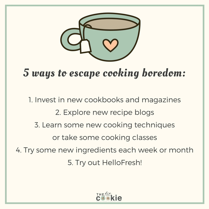 5 ways to escape cooking boredom (and a HelloFresh discount code) - @TheFitCookie #ad @HelloFresh #HelloFreshPics #cbias