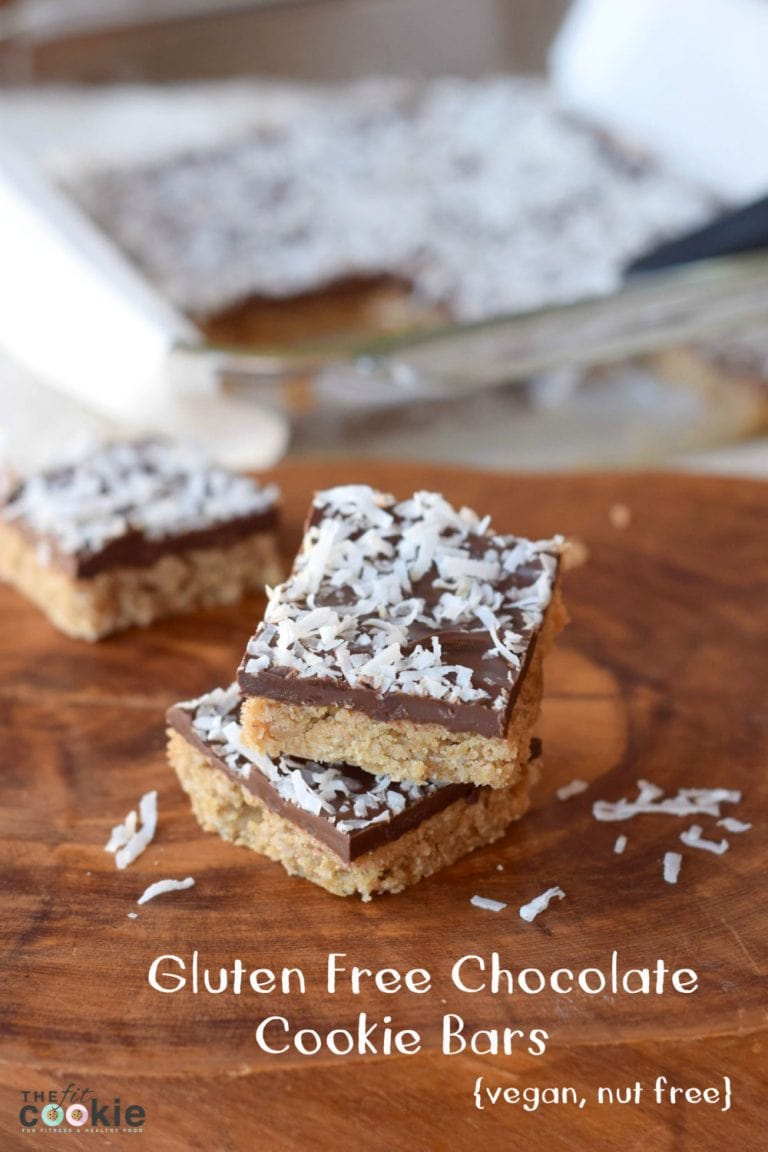 Gluten Free Chocolate Cookie Bars (Vegan) • The Fit Cookie