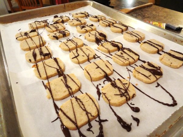 gluten free slice and bake sugar cookies with chocolate