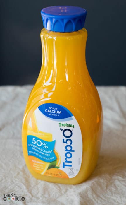 bottle of trop50 orange juice,