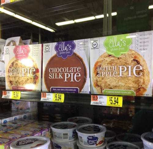 ella's allergy friendly pies at Walmart