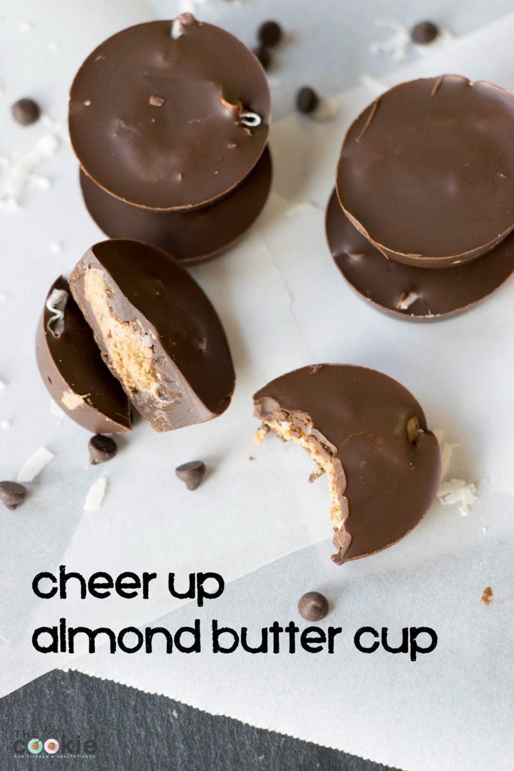 Crush cravings the healthy way! Cheer Up Almond Butter Cup recipe from The Sexyfit Method book (gluten free, vegan, and peanut free) - @TheFitCookie #healthy