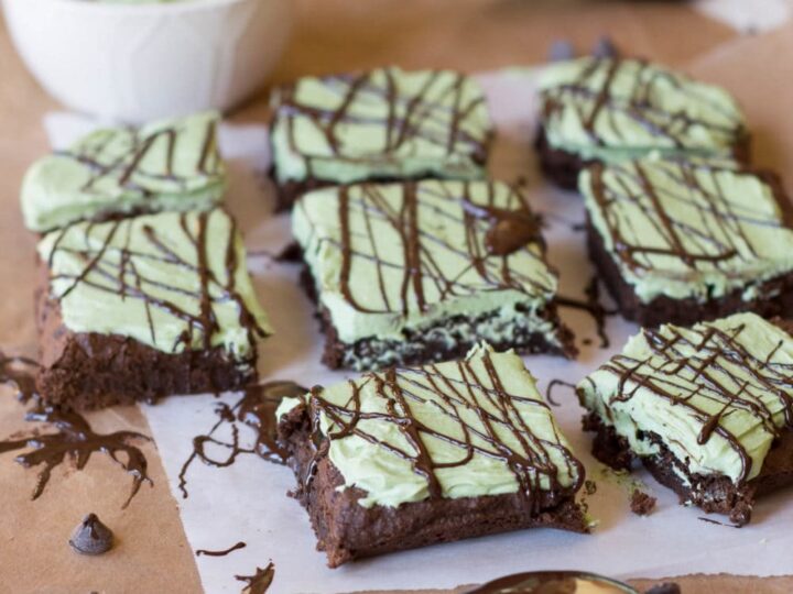 Image for Gluten Free Frosted Chocolate Mint Brownies (Vegan)