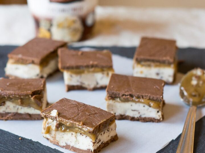 Image for Caramel Cookie Dough Ice Cream Sandwiches (Vegan)
