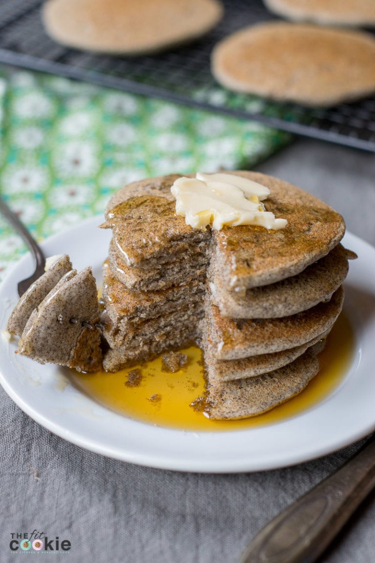 Whole Grain Gluten Free Buckwheat Pancakes (Vegan) • The Fit Cookie