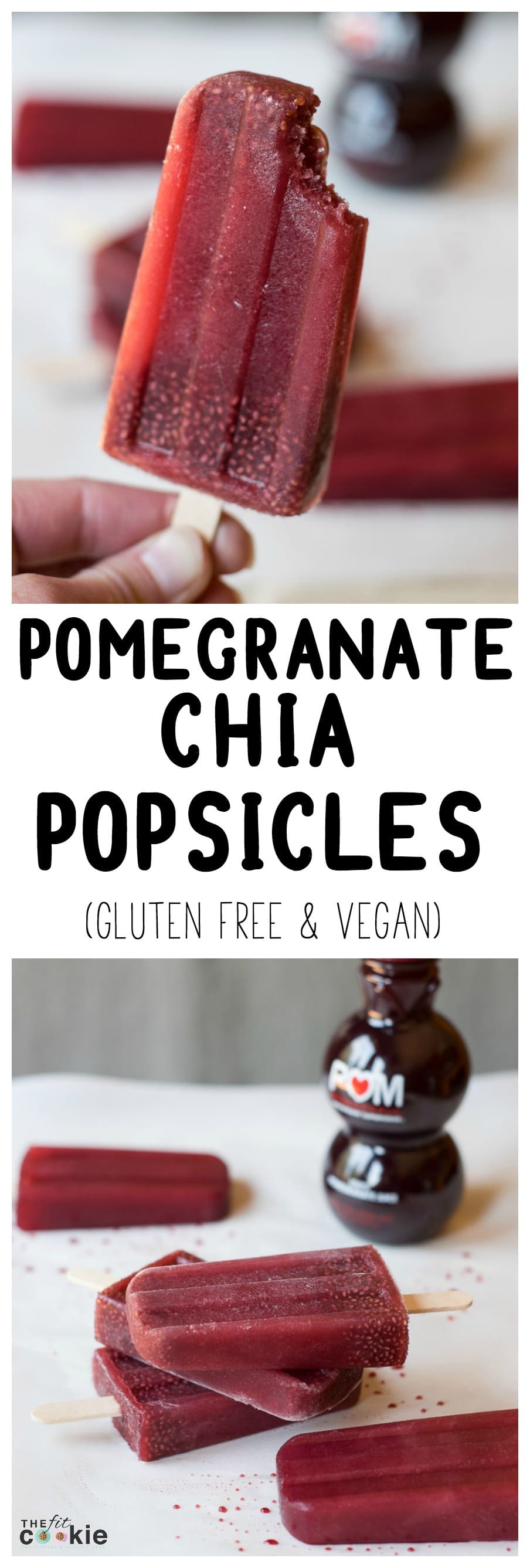 Looking for a new way to fuel your muscles after a workout? Make some Pomegranate Chia Popsicles with POM Wonderful® - they are full of antioxidants and potassium (plus a POM Wonderful® Prize Pack giveaway!) #AD @TheFitCookie #CrazyHealthy #POMWonderful