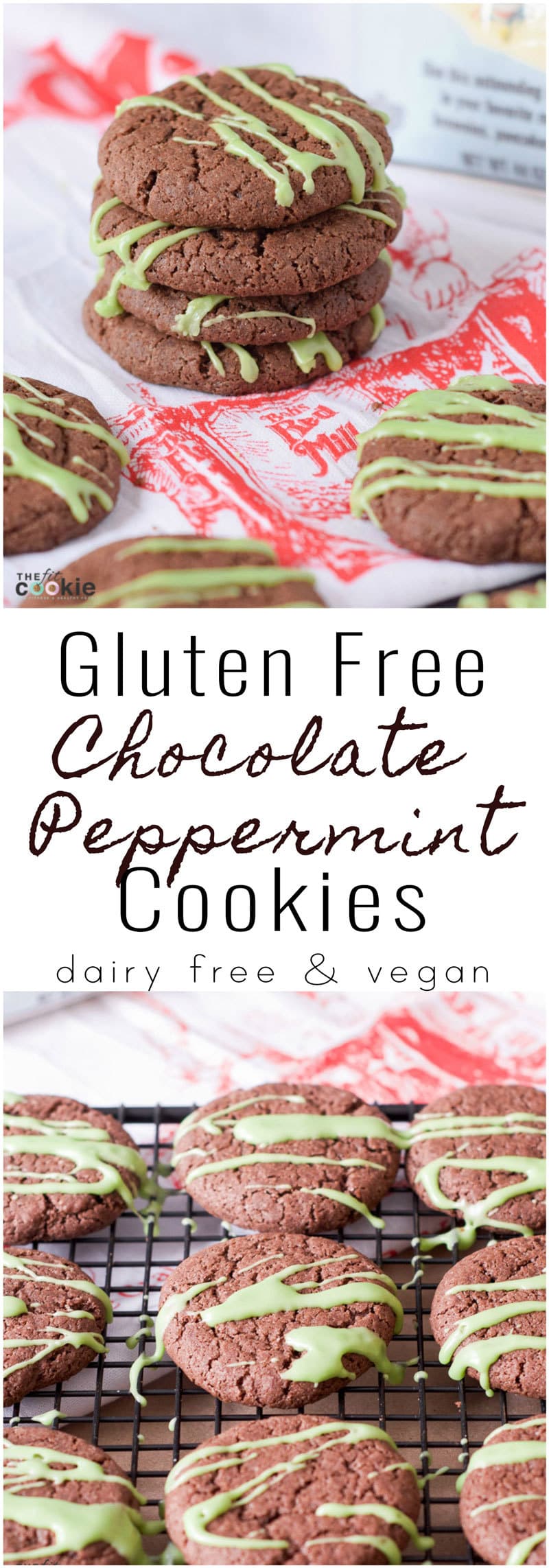 Spread some cheer this season with the gift of baking! These Gluten Free Peppermint Cookies are the perfect way to share small acts of kindness to brighten someone's day. Made with Love, Baked with Bob's - #AD @TheFitCookie #Bakesgiving #glutenfree #vegan