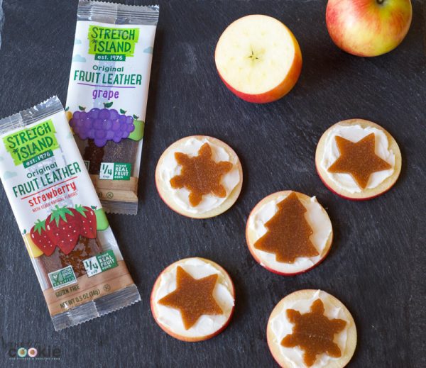 If you're looking for a healthier snack during the holidays, these simple Holiday Apple Slices are perfect! They are easy to make, made with dairy-free cream cheese, and are gluten free - #AD @TheFitCookie #StretchIsland #IC #glutenfree #vegan #dairyfree
