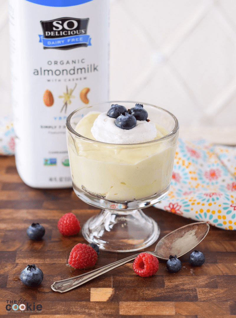 If you have food allergies, then you might think that you'll miss out on great desserts. Think again! This Vegan Lemon Mousse recipe is also gluten free, egg and dairy free! - #AD @TheFitCookie #NoExtra @So_Delicious #SoDelicious #vegan #glutenfree