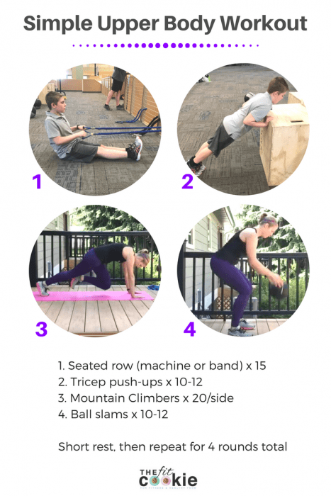 upper body workout collage - simple upper body workout to do when you're short on time but want to get a quick workout in
