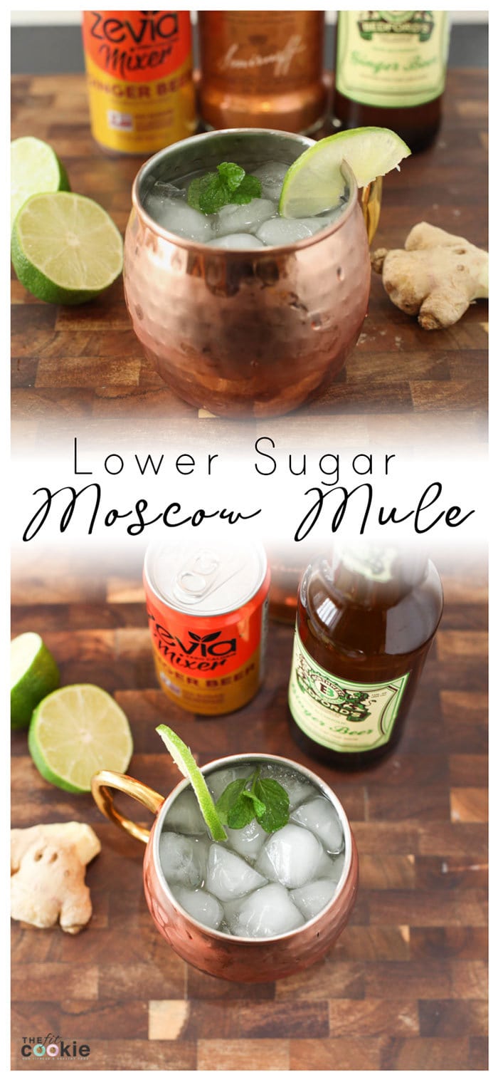 Easy Lower Sugar Moscow Mule Cocktail • The Fit Cookie