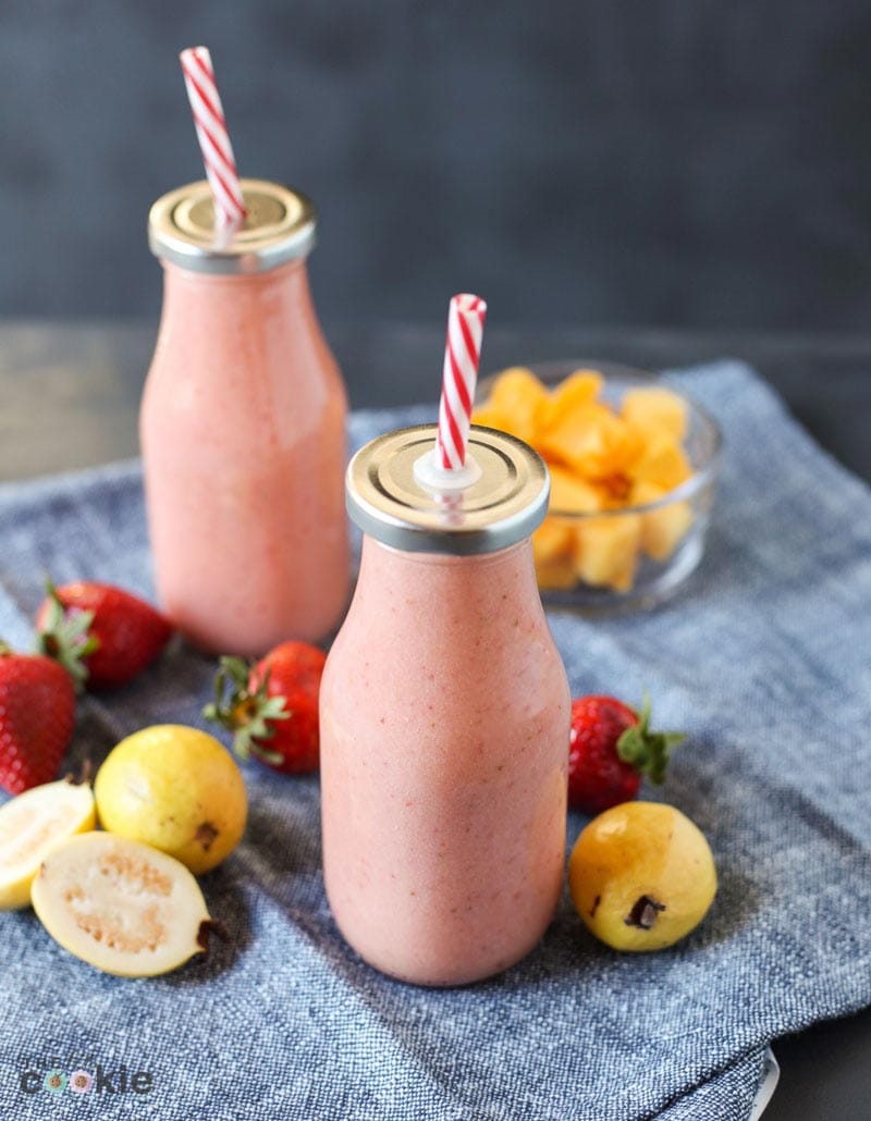 Paleo Strawberry Guava Smoothie (Vegan) • The Fit Cookie
