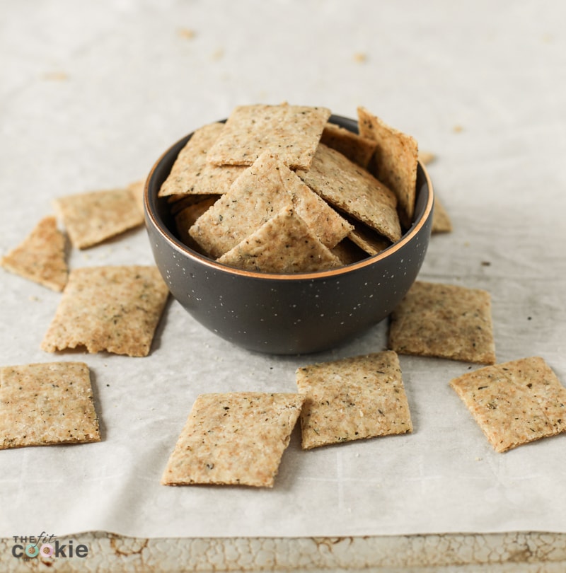 Gluten Free Garlic Herb Crackers (Dairy Free) • The Fit Cookie