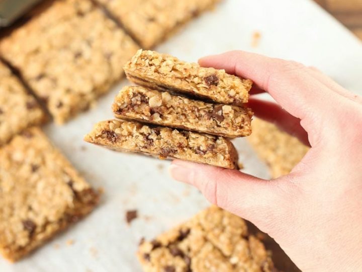 stack of gluten free granola bars