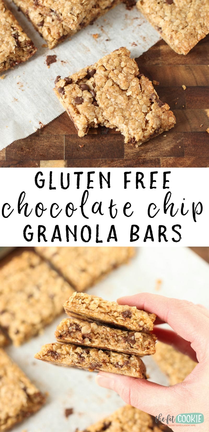 Craving granola bars that are simple, chewy, and better for you than store-bought? Make some of our best Gluten Free Granola Bars at home pack them for snacks and lunch! These also make awesome school snacks since they're peanut free | thefitcookie.com #peanutfree #glutenfree #snacks