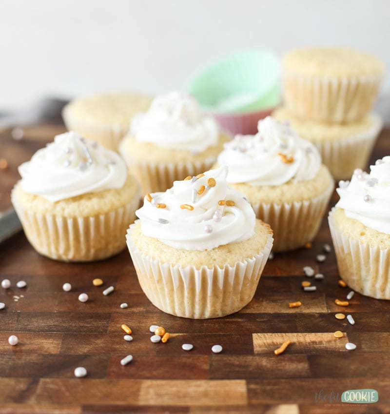 Vegan Vanilla Cupcakes with Vegan Buttercream • The Fit Cookie